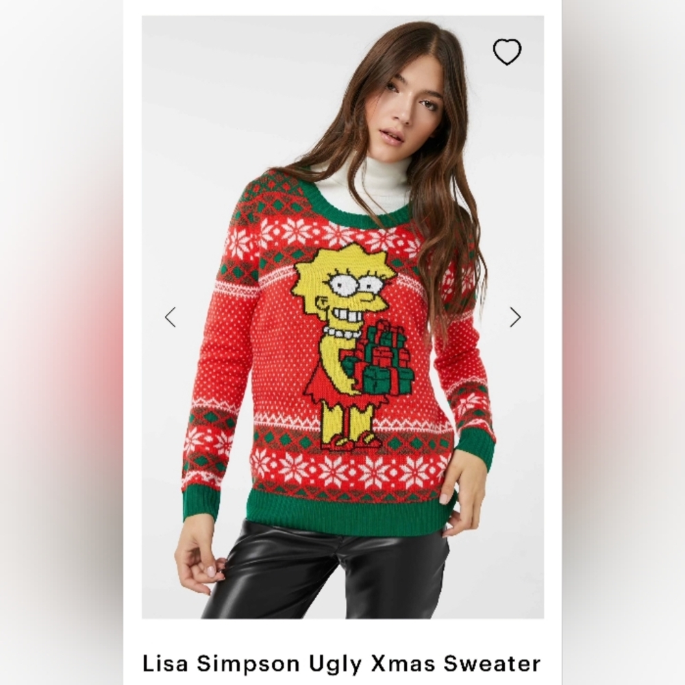 🏷️Lisa Simpson ugly sweater sm p2p 18 L 25